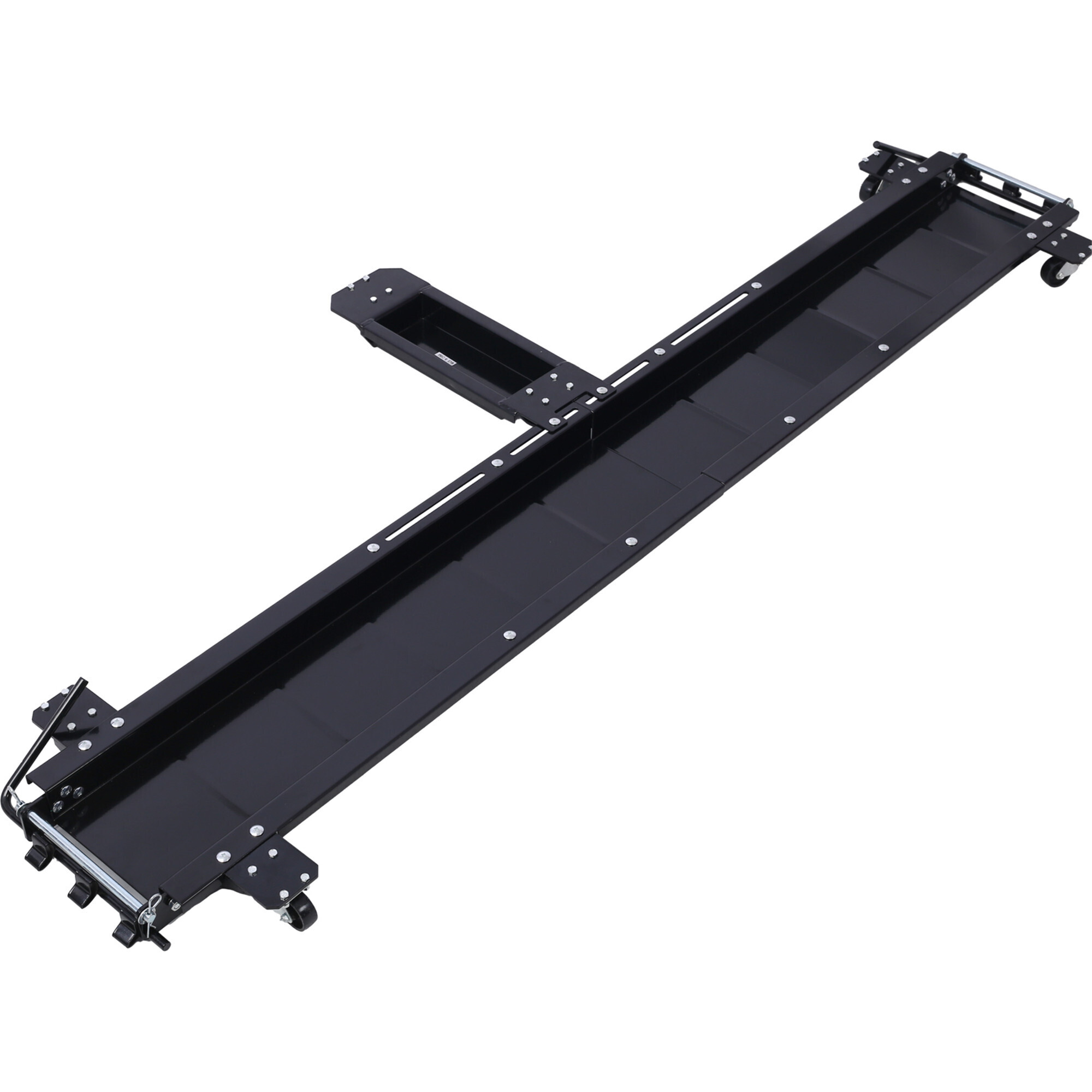 BlackTeck Motorcycle Dolly — 1250-Lb. Capacity, Heavy-Duty Steel, Integrated Loading Ramp, Black, Model# NTE-W465101805
